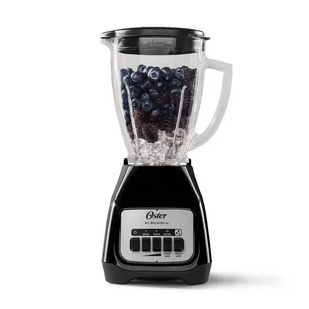 LICUADORA KALIMAN BOTONES NEGRO VIDRIO 